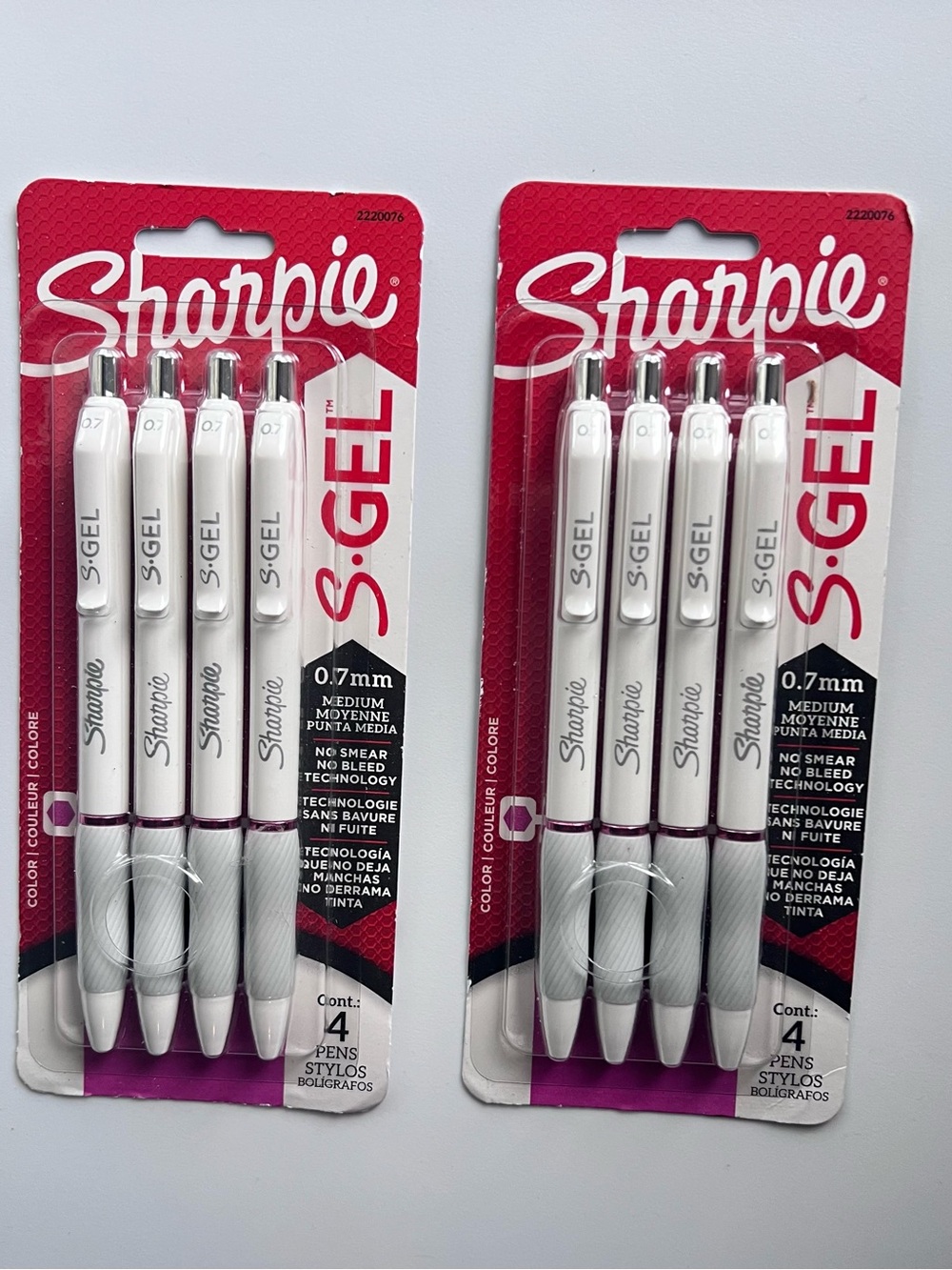 SHARPIE S-Gel Gel Pens Medium Point (0.7mm) 4 Count Berry Pink Lot Of 2 Total 8